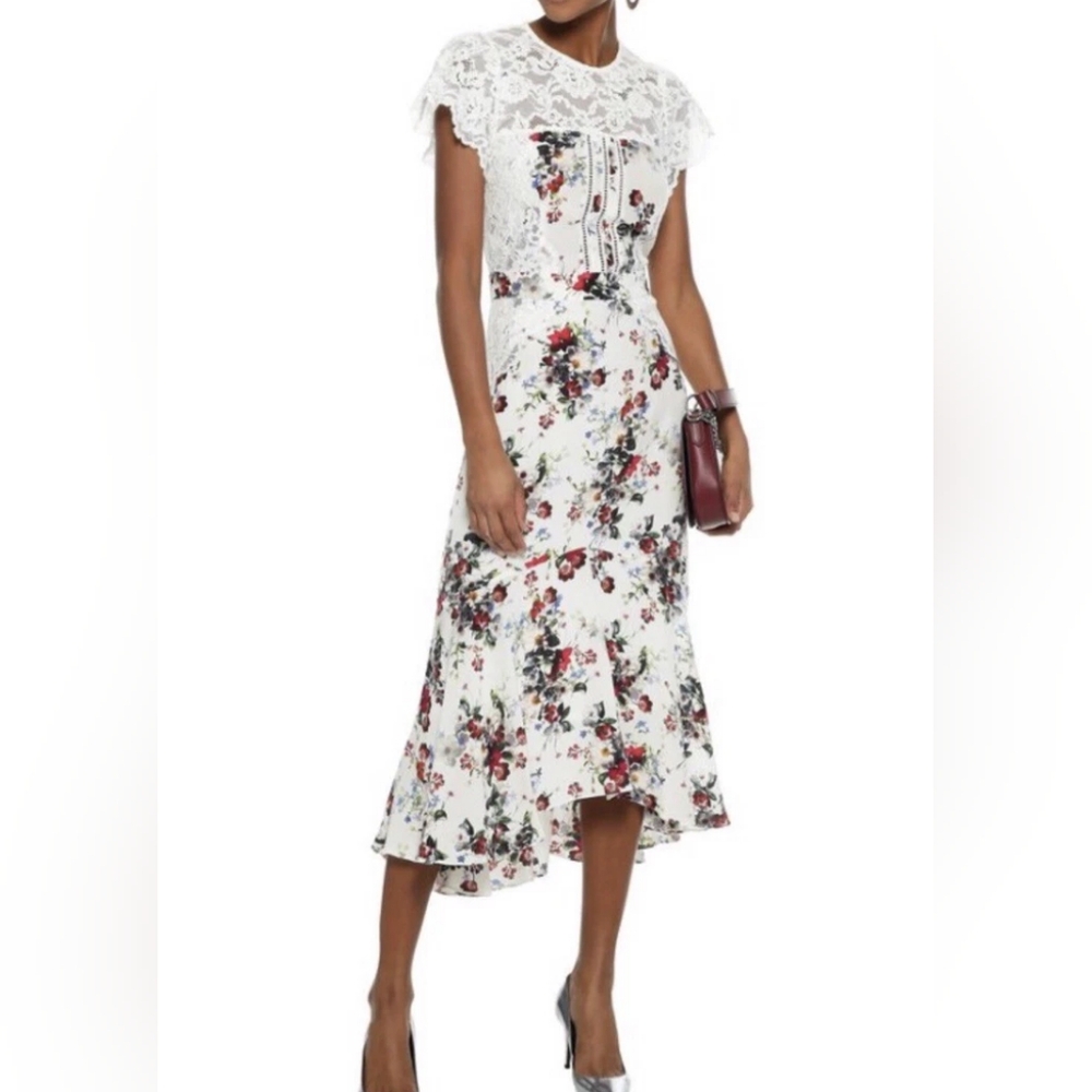 MARISSA WEBB | $698 Imani Floral & Lace Dress